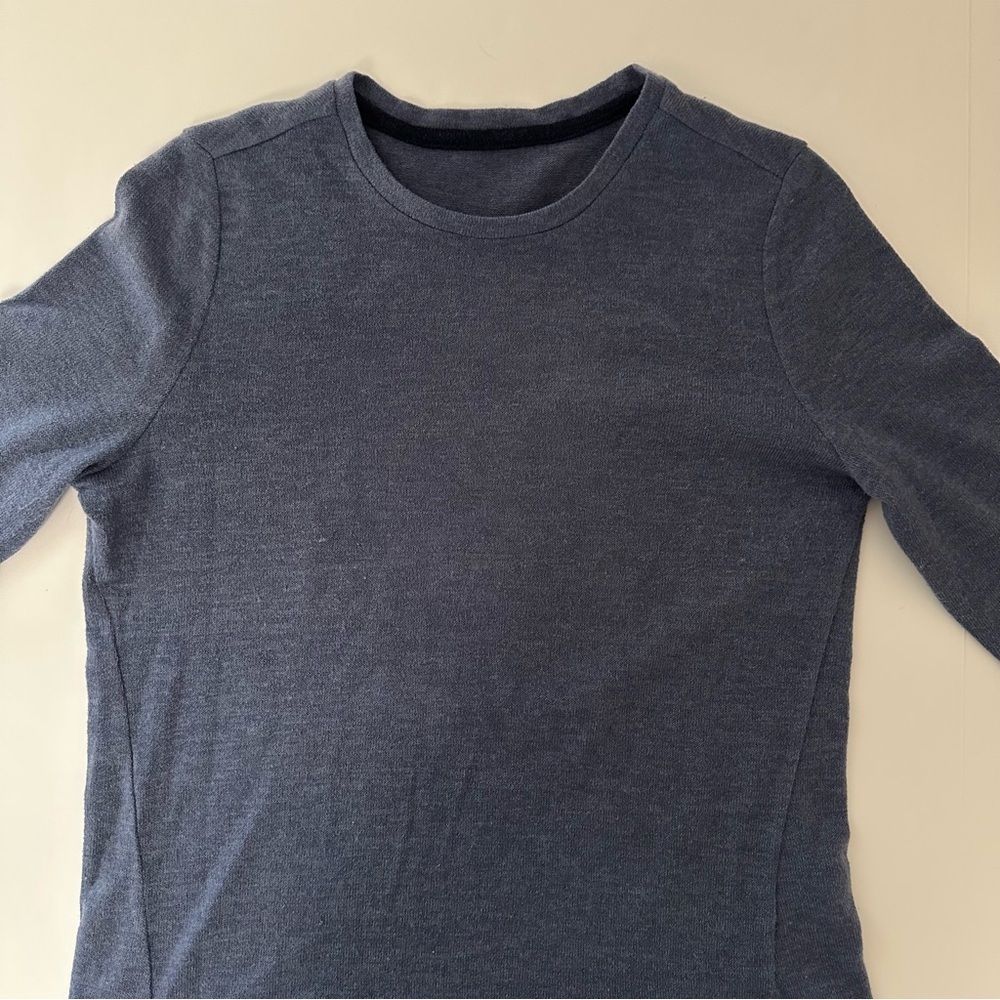 Womens Navy Blue Layered Sweatshirt - Picture 7 of 10